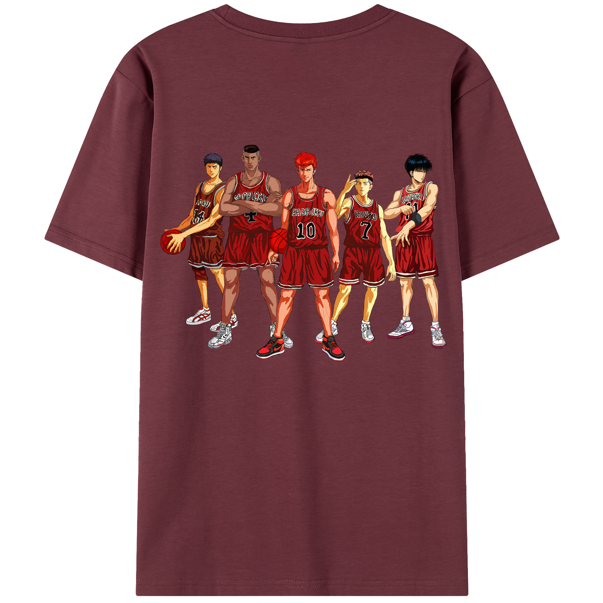 SLAM DUNK／スラムダンク 綿100％半袖Tシャツ（背面プリント）